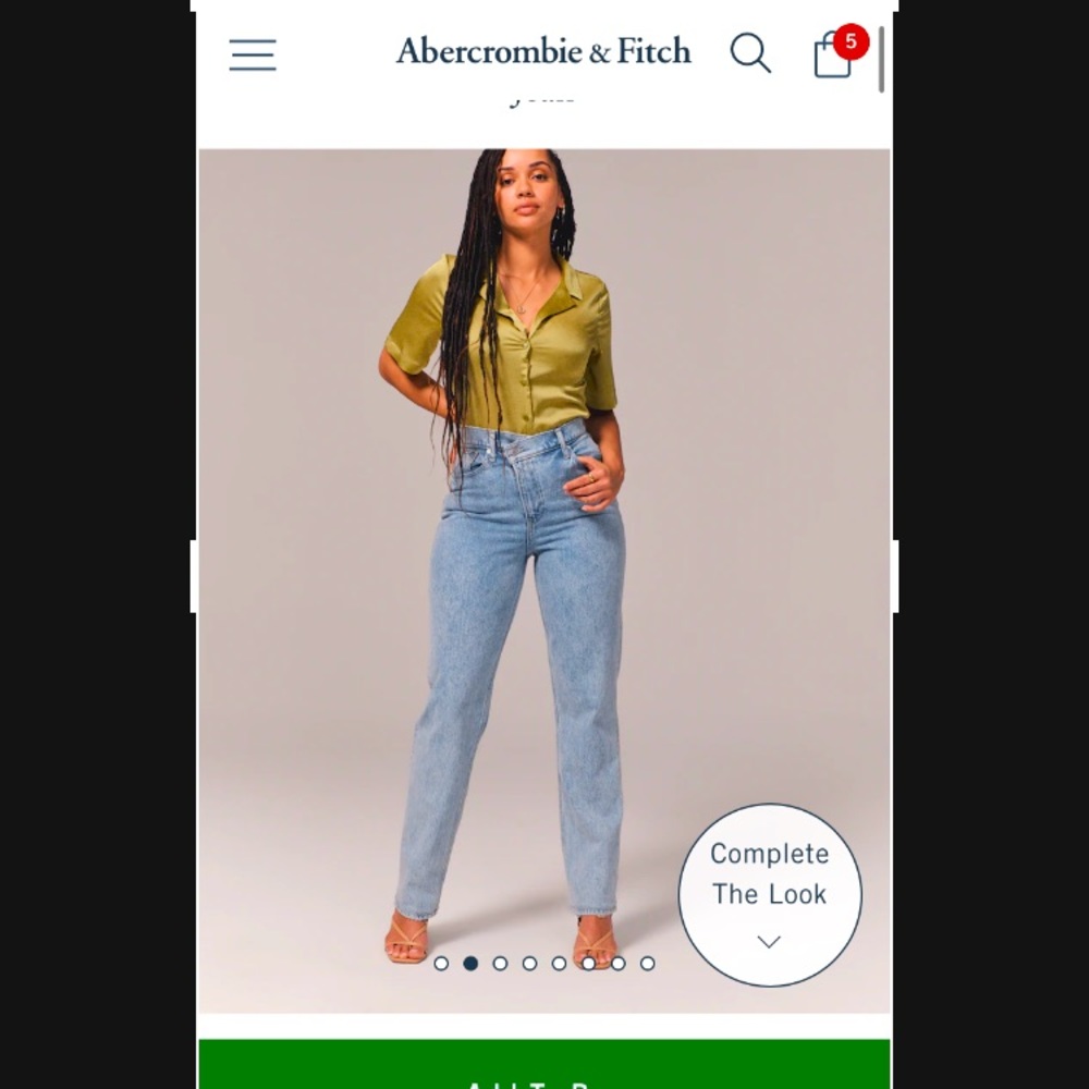 Abercrombie 90s Straight UltraHigh Rise Curve Love